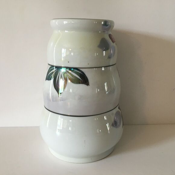 Gold Castle Chikusa Vase Made in Japan Lusterware Hand Painted 7.5” Vintage - Picture 3 of 10